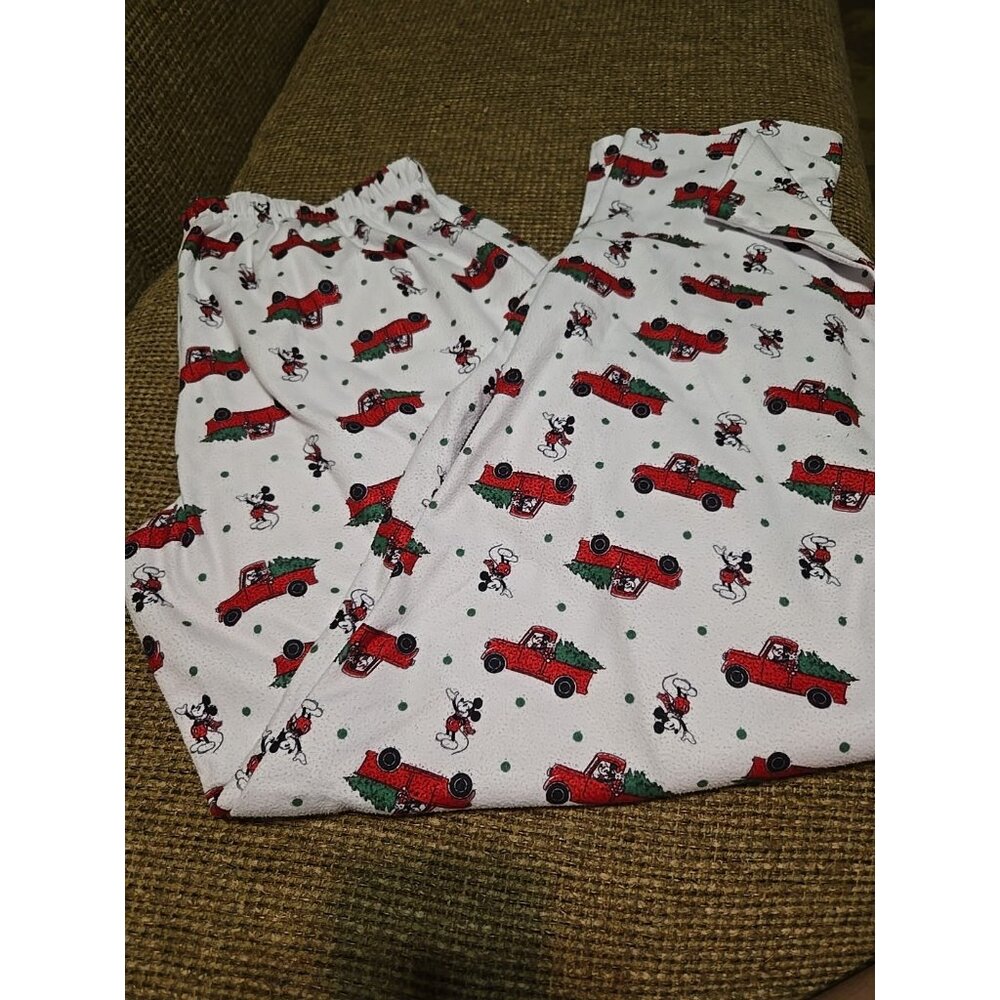 Disney Mickey Mouse‎ Fleece Pajama Pants White Large